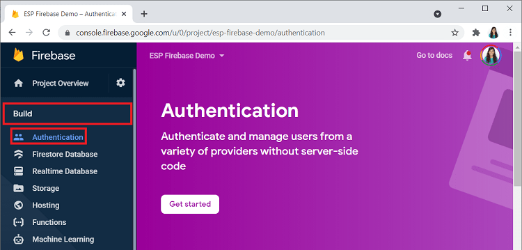 Firebase Project Authentication
