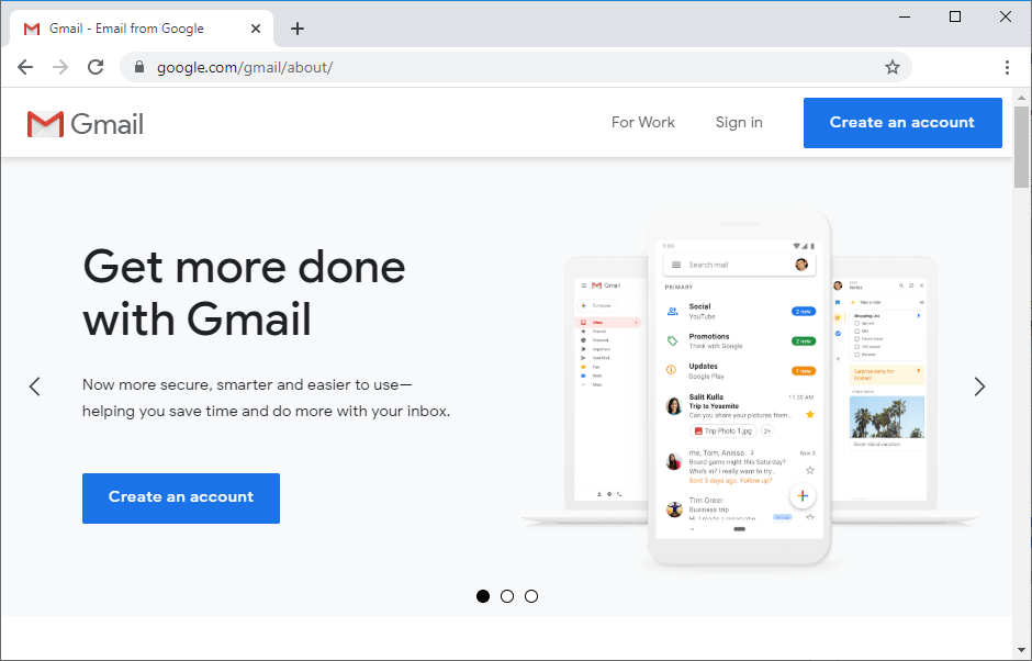 Gmail Create a new account