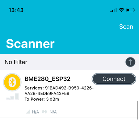 ESP32 BLE Server Scanner App